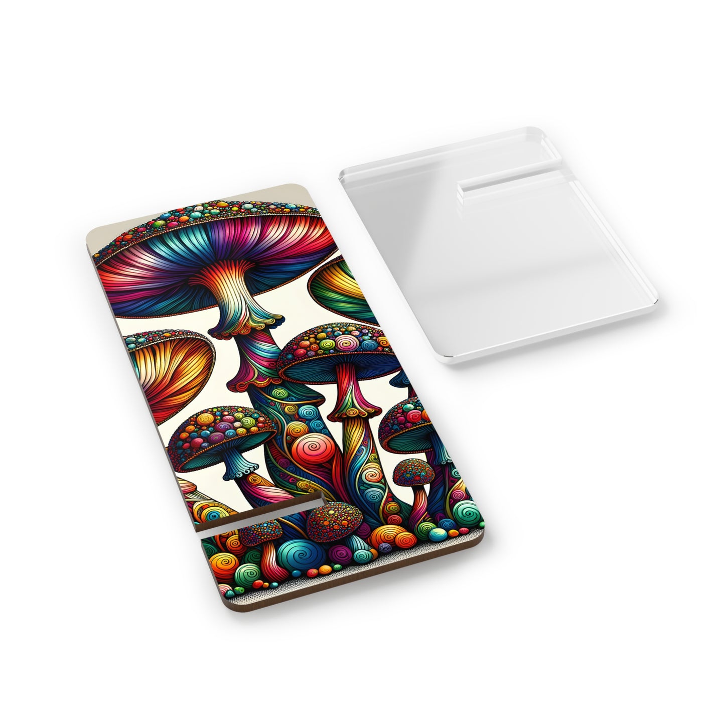 Phone Stand — Colorful Psychedelic Mushroom Mobile Display