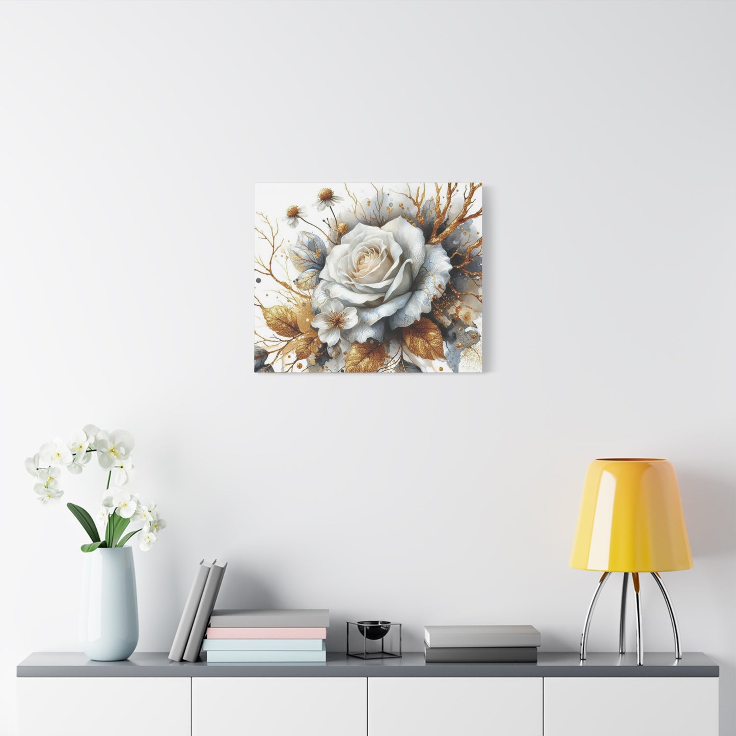 Matte Canvas, Stretched, 1.25" - Gold and Black