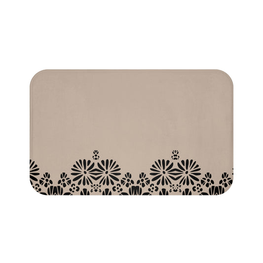 Floral Elegance Bath Mat - Chic Bathroom Decor, Home Spa Essentials, Gift for Her, Modern Design, Cozy Comfort