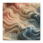 Abstract Swirl Matte Canvas Wall Art — Fluid Earth Tones, Stretched 1.25"