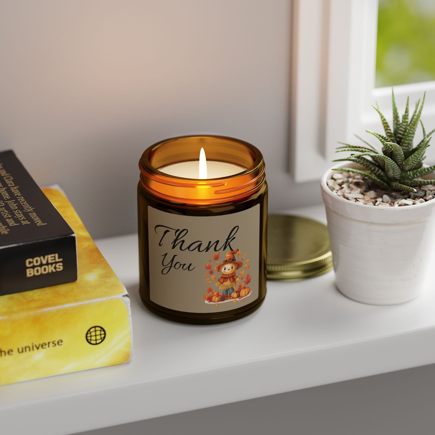 Thank You Fall Scented Candle — Coconut Apricot Wax (4oz & 9oz)