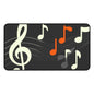 Musical Notes Desk Mat – Black Music-Themed Workstation Pad