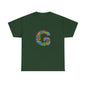 Floral Initial Unisex Tee - Personalized Gift, Casual Summer Wear, Birthday Present, Eco-Friendly Tee, Customizable Clothing