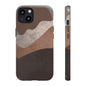 Abstract Earthtone Phone Case — Brown Layered Rugged Tough Case