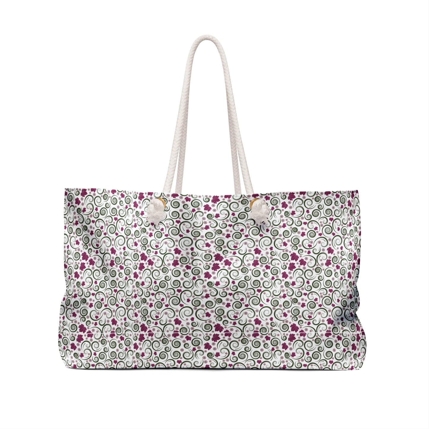 Floral Swirl Weekender Bag — Pink & Sage Travel Tote
