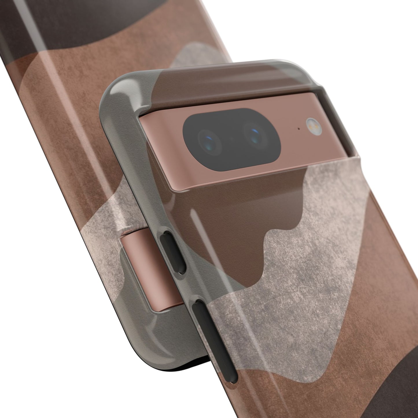 Abstract Earthtone Phone Case — Brown Layered Rugged Tough Case