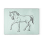 Elegant Horse Glass Cutting Board, Equine Decor, Unique Kitchen Gift, Farmhouse Kitchen, Wedding Gift, Gift for Horse Lovers