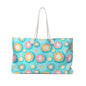 Floral Burst Weekender Bag — Turquoise Travel Tote