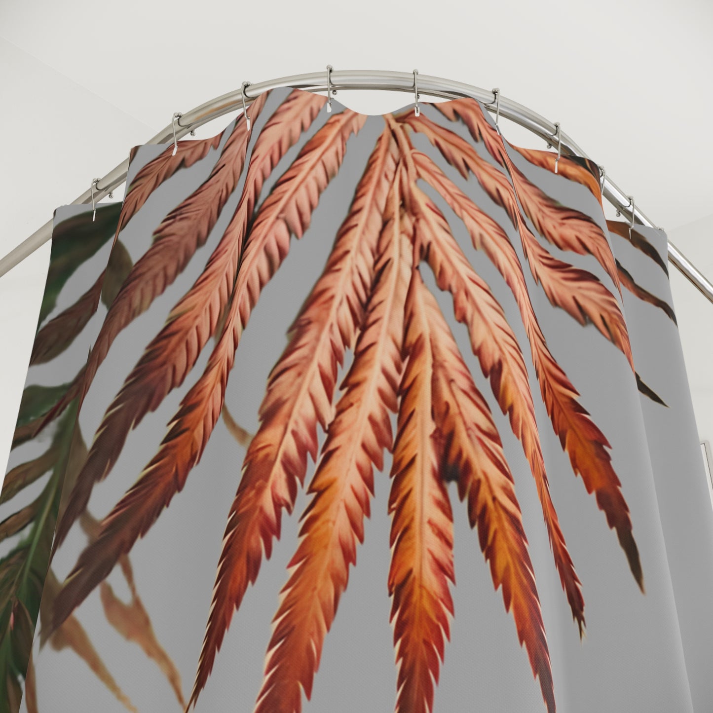 Tropical Leaves Shower Curtain
