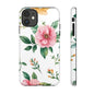 Floral Tough Phone Case — Pink Peony Protective Phone Cover