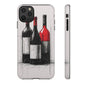 Wine Lover's Phone Case, Tough Phone Cover, Artistic Wine Design, Gift for Wine Enthusiasts, Customizable Case, Unique Wine Art