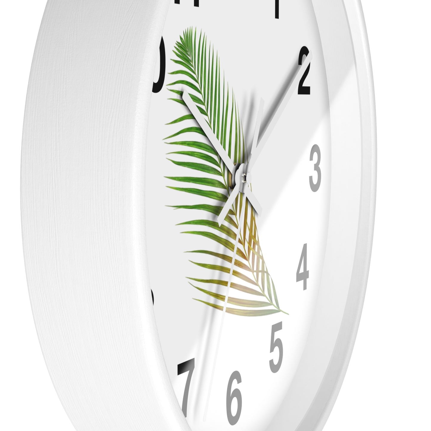 Tropical Palm Leaf Wall Clock – Minimal Botanical Home Decor