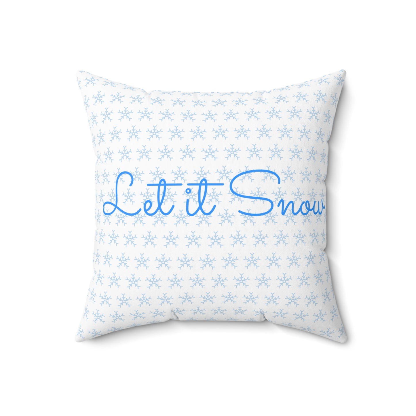 Winter Wonderland Square Pillow - Cozy Home Decor, Holiday Accent, Gift for Snow Lovers, 'Let it Snow' Cushion, Winter Greetings