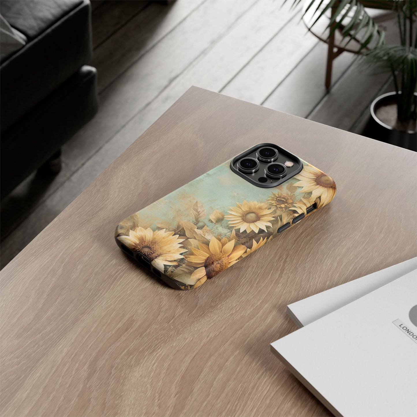Sunflower Phone Case, Tough Shell Floral Cover, Nature Inspired Gift, Durable Protective Case, Perfect for Spring and Summer