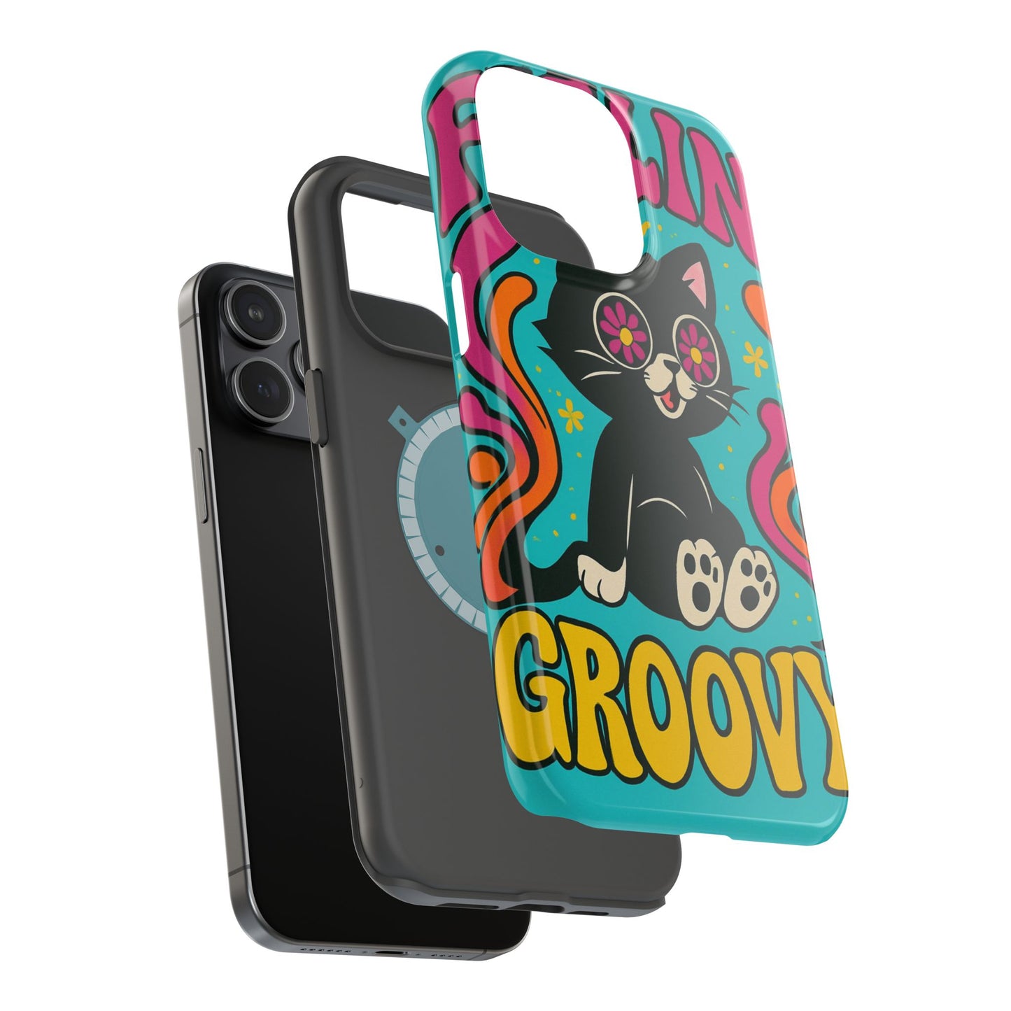 Groovy Cat Magnetic Impact-Resistant Phone Case