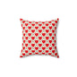 Red Heart Pattern Pillow – Valentine’s Decorative Throw Pillow