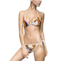 Colorful Marble Print Women's Bikini Swimsuit, Stylish Swimwear for Beach