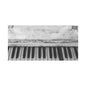 Vintage Piano Keys Matte Canvas Print