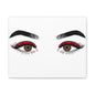 Red Lashes Wall Art Canvas — Glam Eyes Makeup Decor
