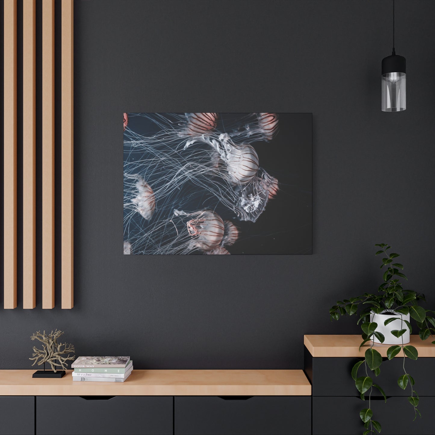 Jellyfish Swarm Matte Stretched Canvas