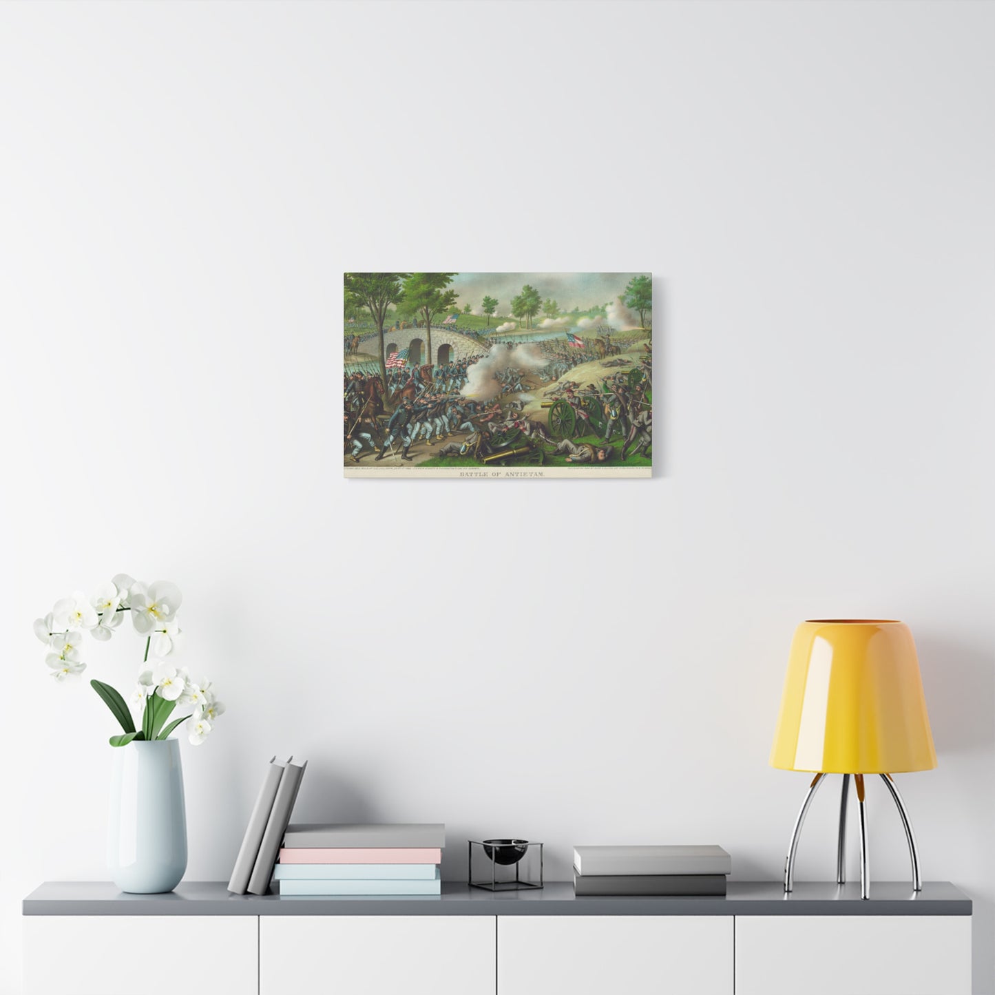 Antietam Battle Canvas Print — Civil War Historical Wall Art (Matte Stretched)