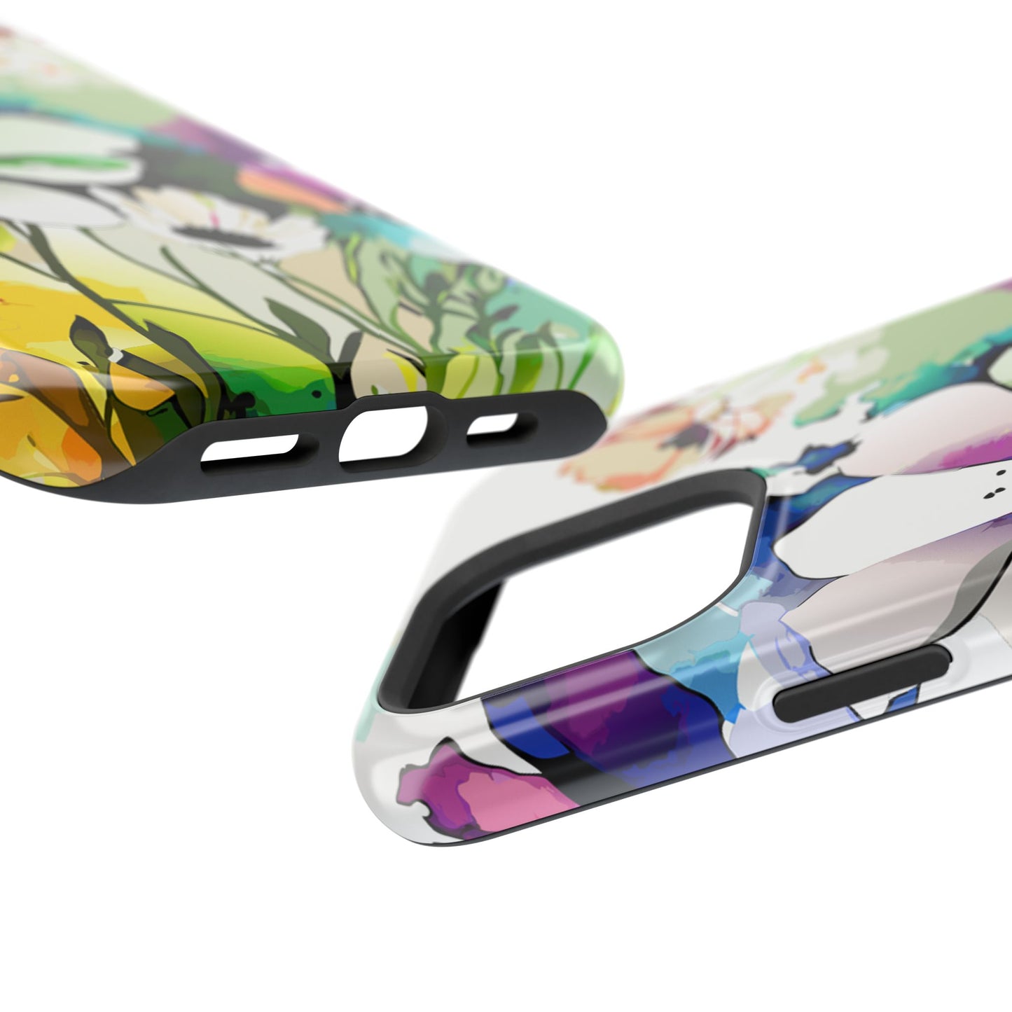 Floral Watercolor Magnetic Phone Case — Impact‑Resistant Protective Cover