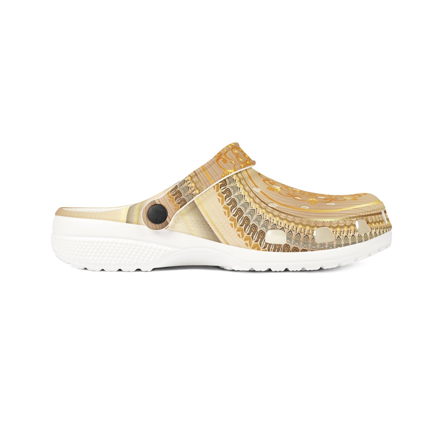 Golden Mandala EVA Foam Clogs — Comfortable Slip-On Garden Shoes