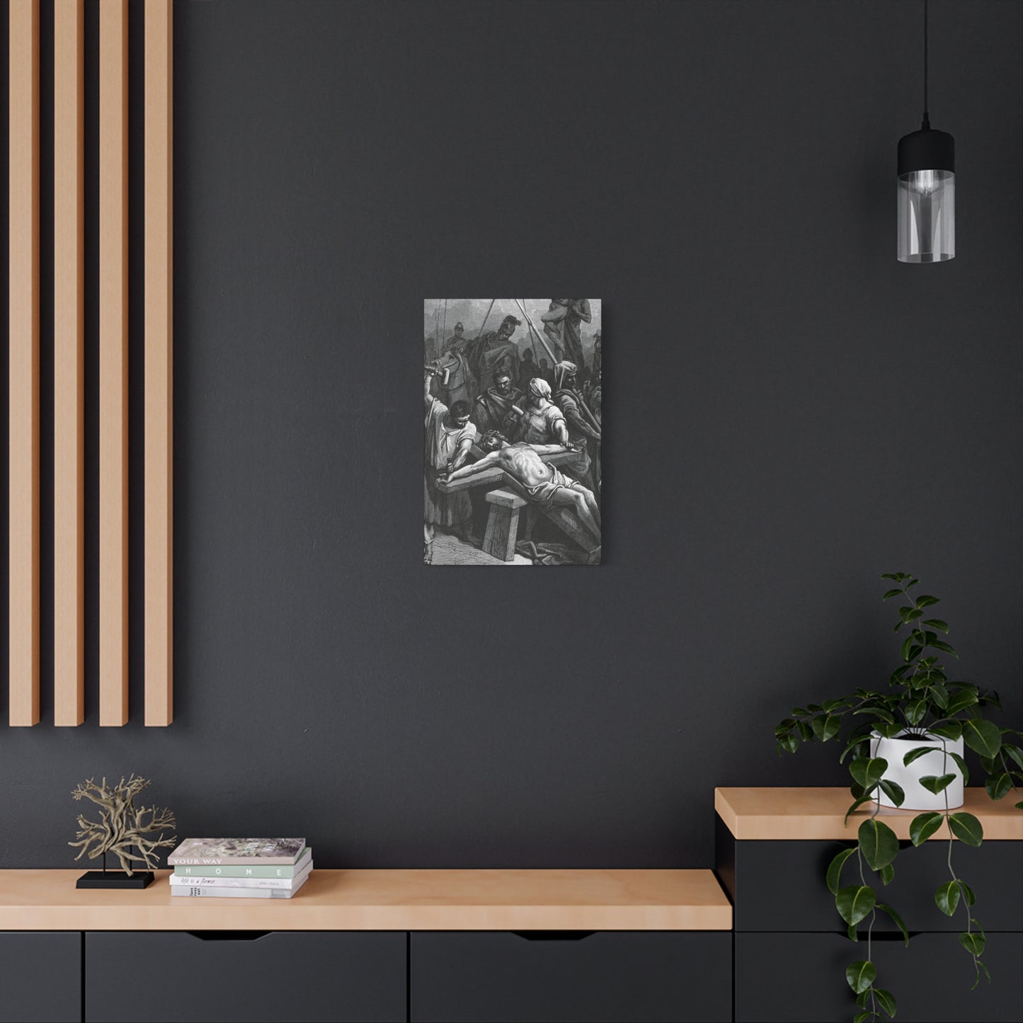 Crucifixion Art Matte Canvas Print – Stretched Religious Wall Decor