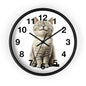 Smiling Tabby Cat Wall Clock — Cute Kitten Home Decor Clock