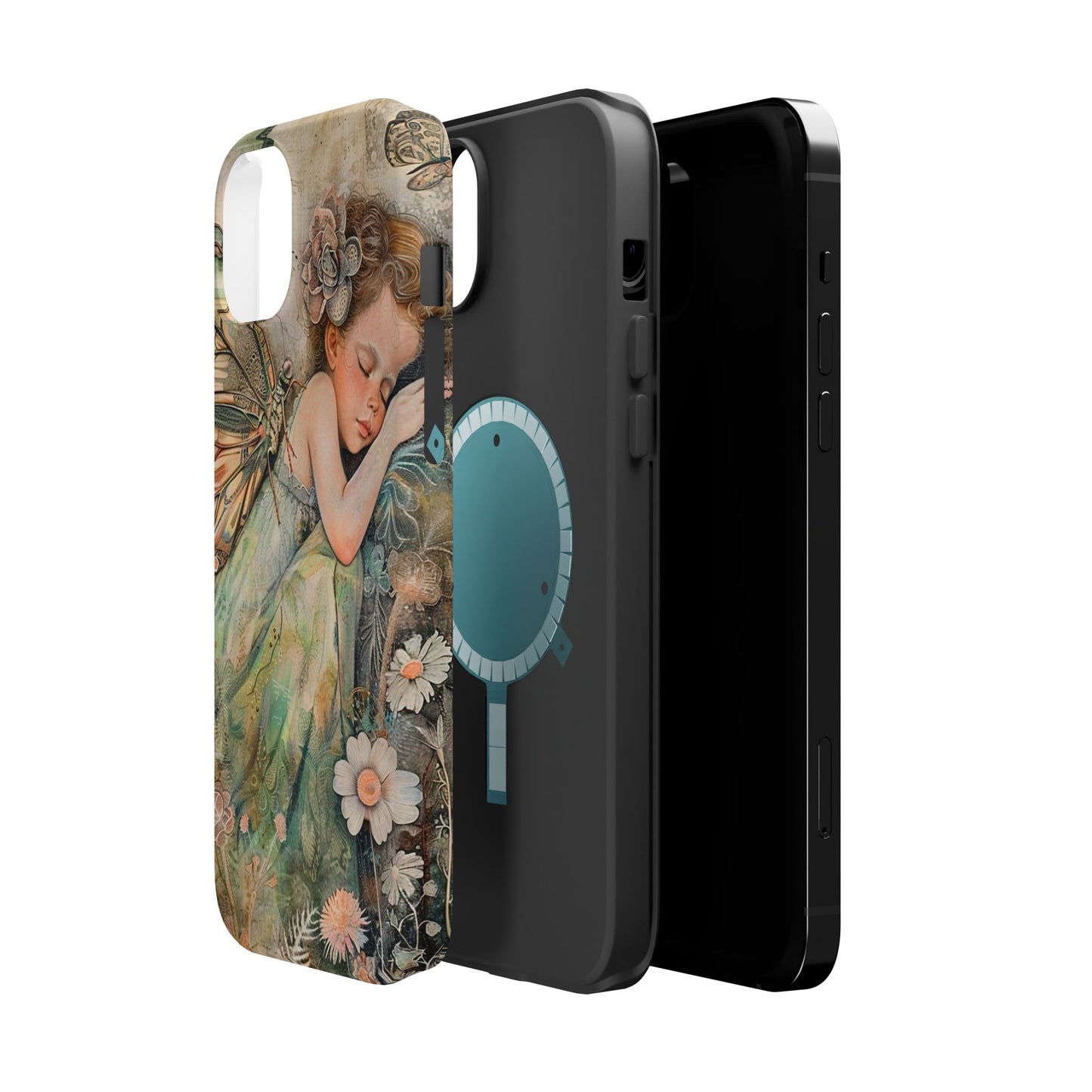 Fairy Sleeping Phone Case — Magnetic Impact-Resistant iPhone Cover