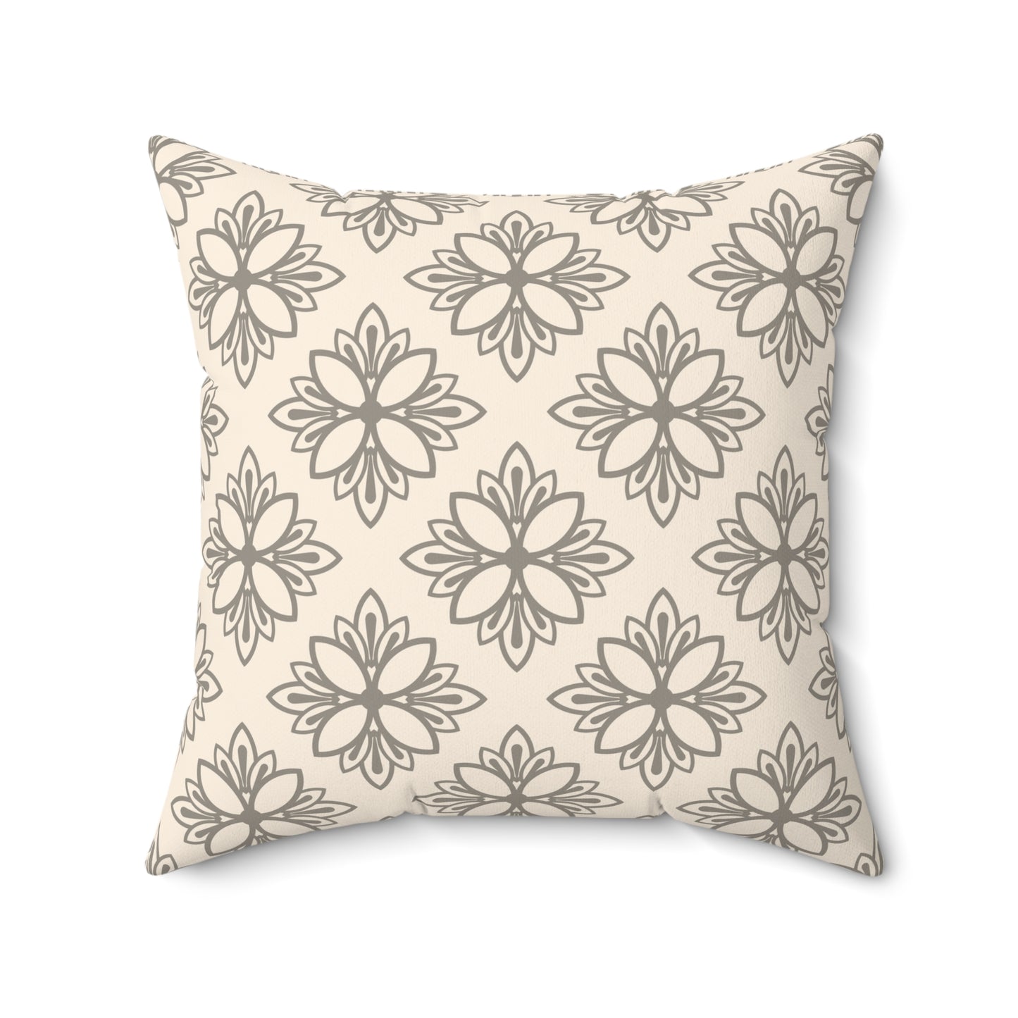 Boho Floral Square Pillow - Cozy Home Decor, Gifts for Her, Modern Farmhouse Accent, Throw Pillow for Living Room, Wedding Decor