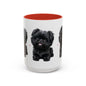 Cute Pug Accent Coffee Mug, Pet Lover Gift, Coffee Cup, Dog Mom Mug, Black Dog Ceramic Mug