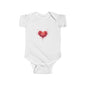 Infant Bodysuit — Watercolor Heart Baby Onesie (Valentine’s Day Newborn Gift)