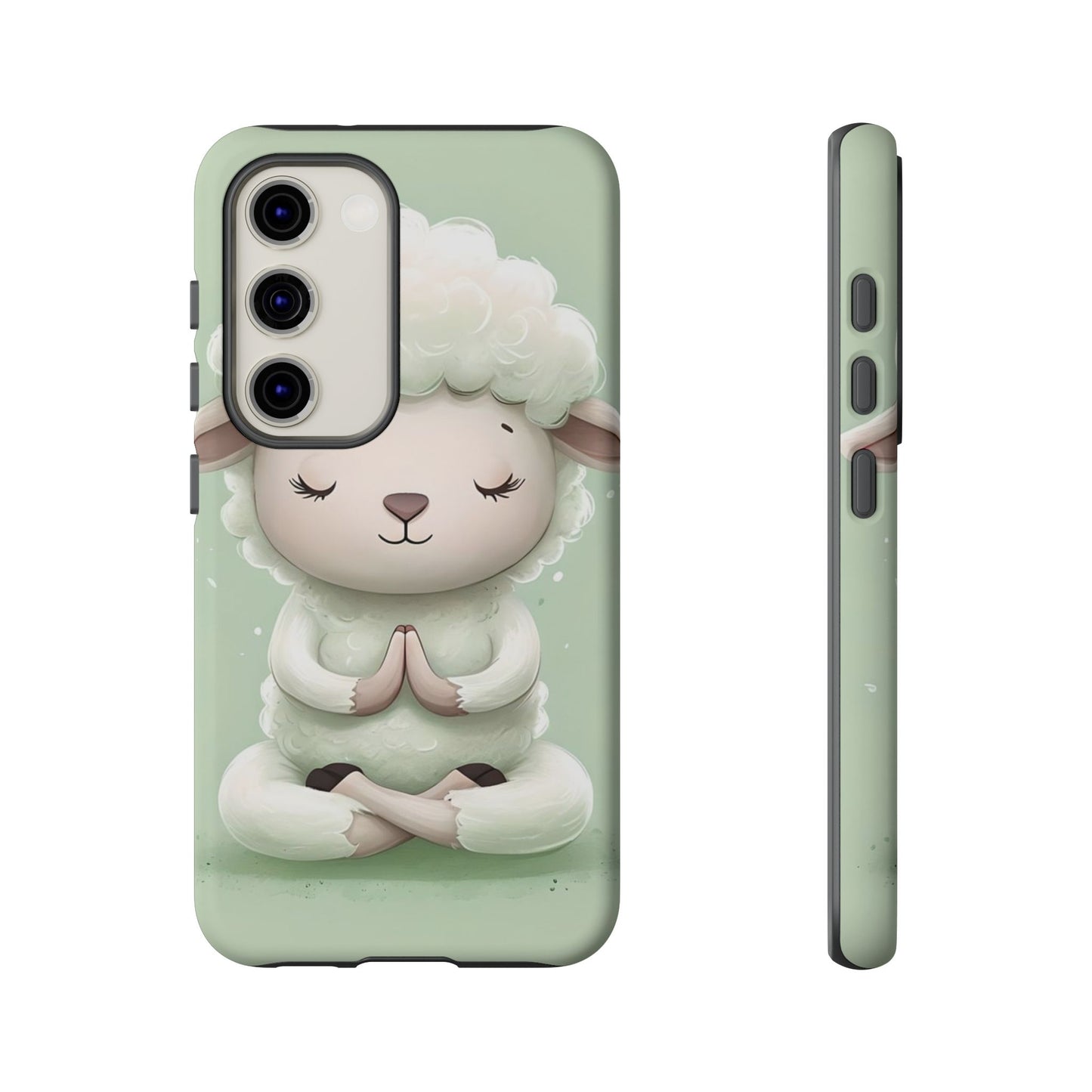 Meditating Lamb Phone Case — Cute Pastel Protective iPhone Cover