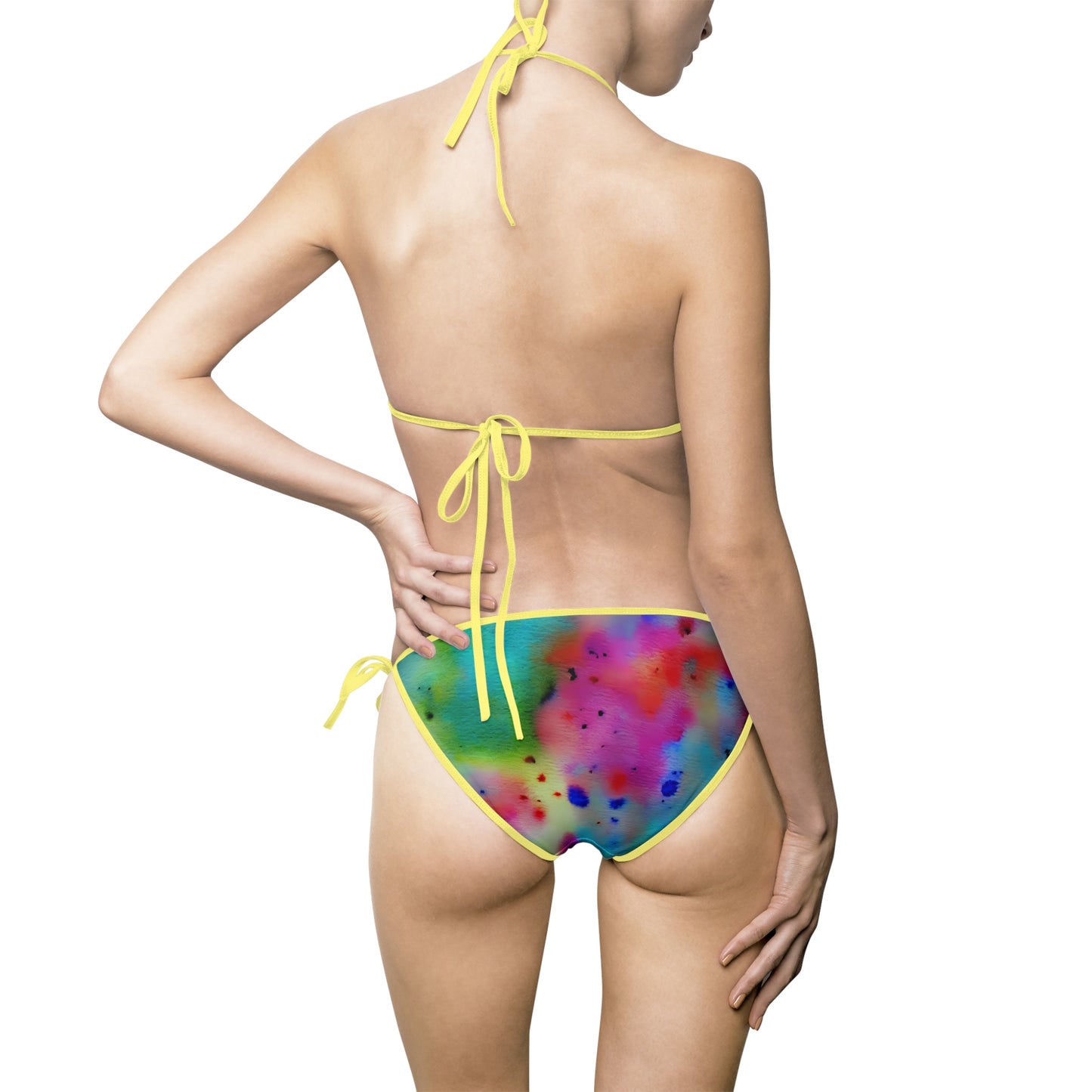 Colorful Tie-Dye Women's Bikini Swimsuit, Beach Swimwear, Summer Vacation, Pool Party, Resort Getaway, Festival Outfits