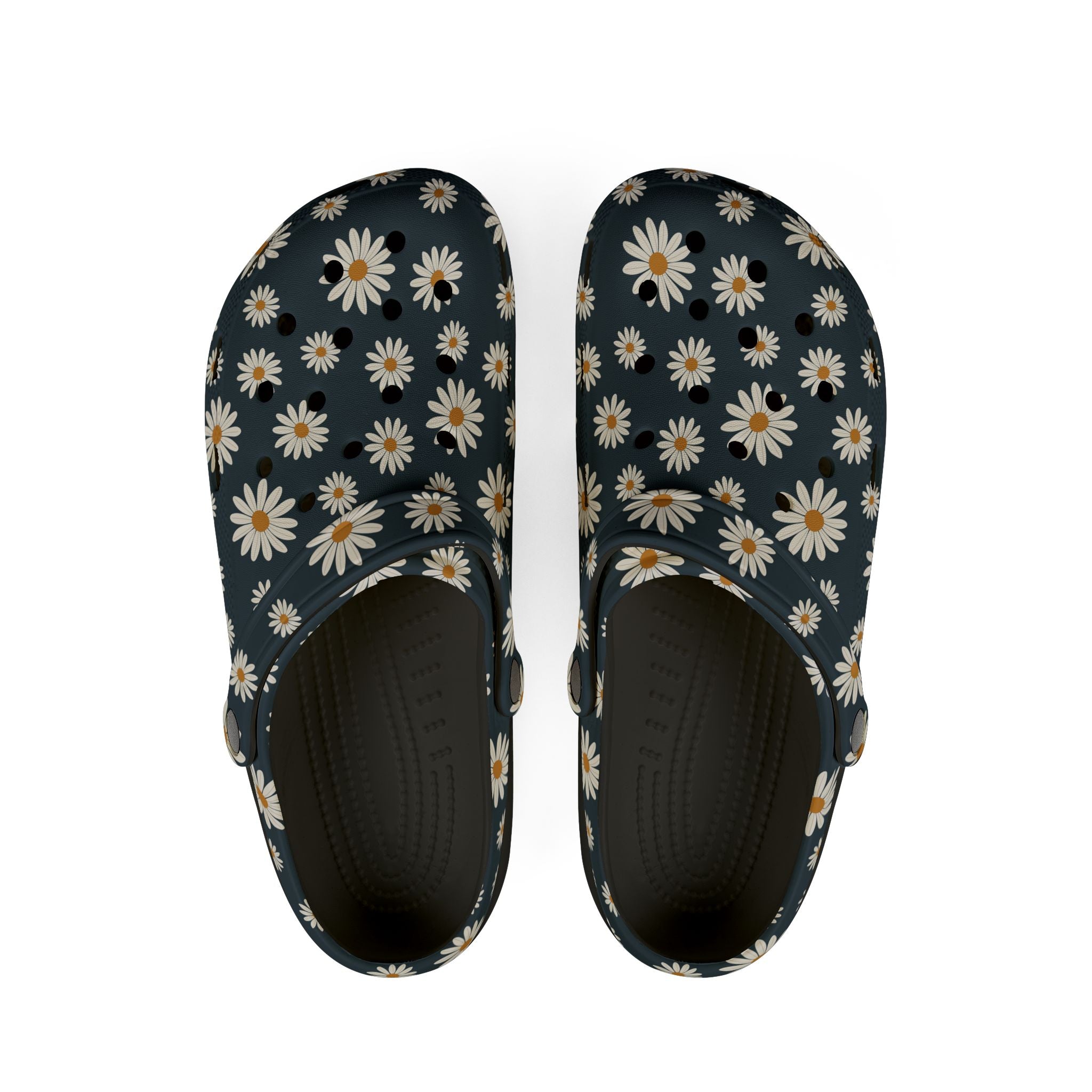 Daisy Print Foam Clogs/ Croc — Comfortable Floral Garden Shoes