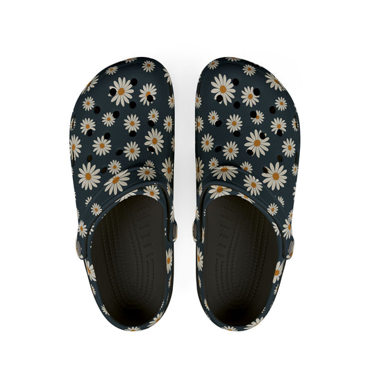 Daisy Print Foam Clogs/ Croc — Comfortable Floral Garden Shoes