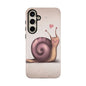 Cute Snail Phone Case — Pink Heart Cartoon Protective iPhone Cover