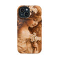 Vintage Floral Girl Magnetic Impact Phone Case — Protective iPhone Cover with Sepia Art