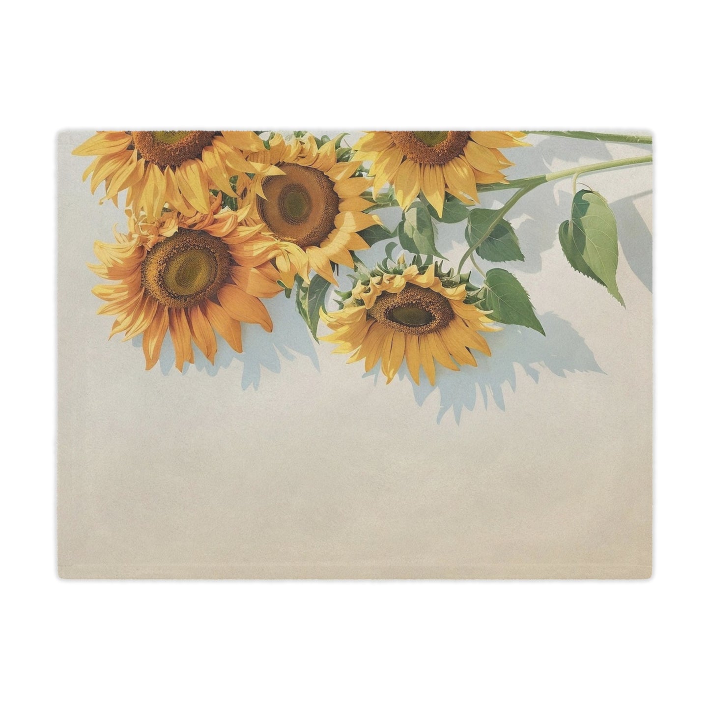 Sunflower Bouquet Minky Blanket — Soft Floral Throw for Cozy Home Décor