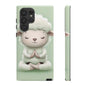 Meditating Lamb Phone Case — Cute Pastel Protective iPhone Cover