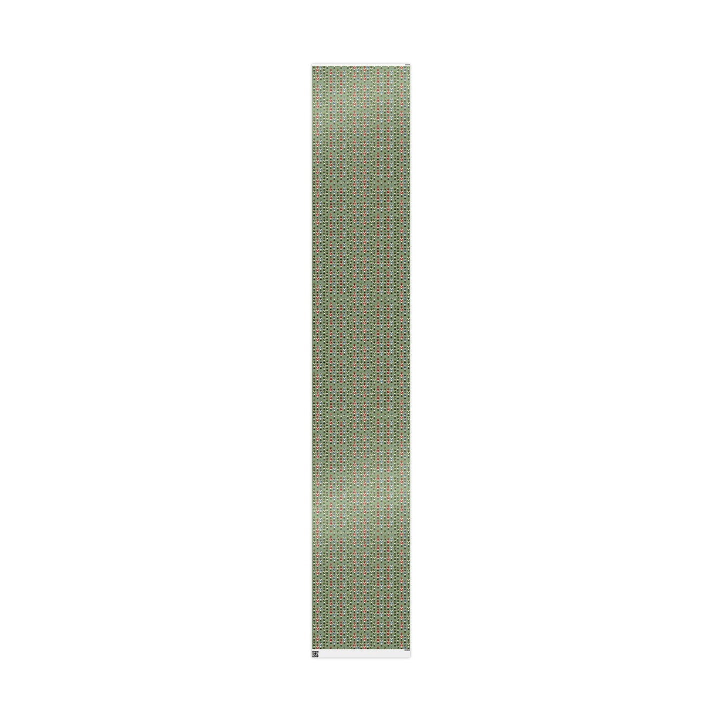 Nutcracker Pattern Wrapping Paper Roll — Festive Green Holiday Gift Wrap