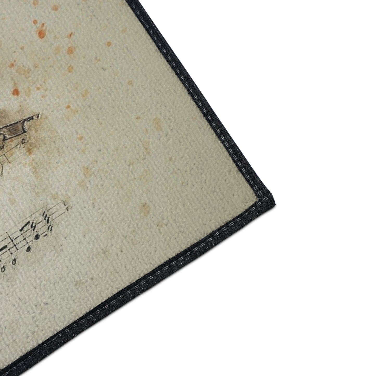 Violin Watercolor Music Heavy-Duty Floor Mat — Musical Notes Entry Rug