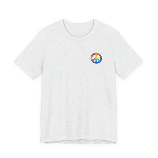 Peace Sign Tie-Dye Tee — Rainbow Hippie Peace Symbol T-Shirt