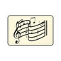Music Notes Desk Mat – Musical Staff & Treble Clef Mouse Pad
