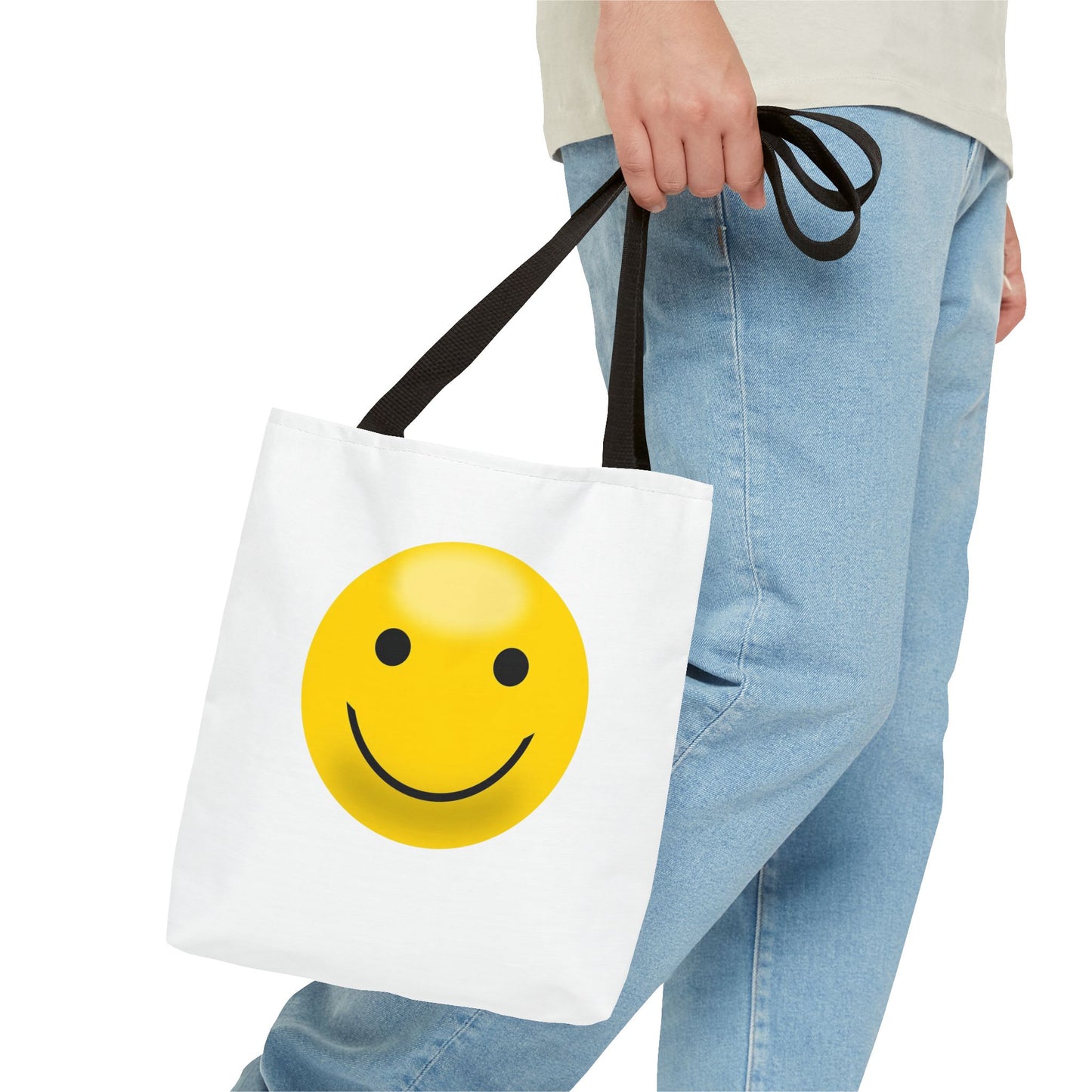 Smiley Face Tote Bag, Eco-Friendly Shopping Bag