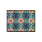 Floral Mosaic Heavy-Duty Floor Mat — Non-Slip Garden Pattern Rug