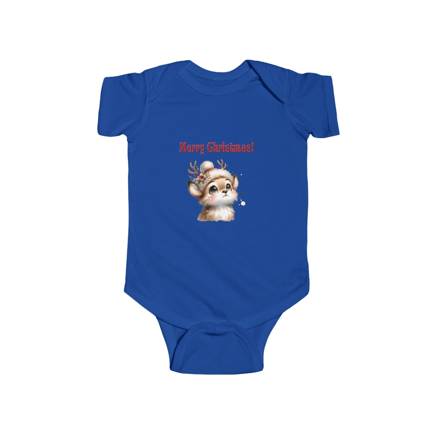 Infant Bodysuit — Cute Reindeer "Merry Christmas!" Baby Onesie