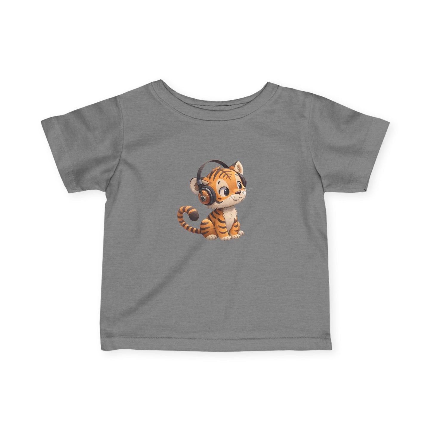 Cute Kitty Headphones Infant Tee, Baby T-Shirt, Toddler Shirt, Kids Apparel, Gift for Baby Shower, Birthday