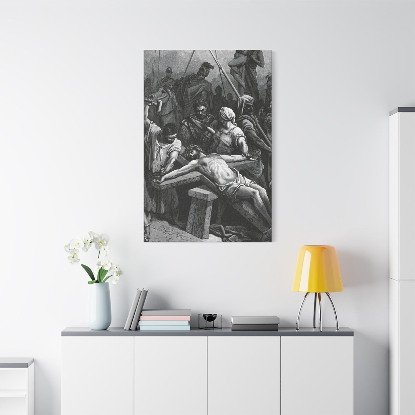 Crucifixion Art Matte Canvas Print – Stretched Religious Wall Decor